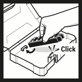 Ящик для оснастки Bosch размер M, box only 2608522362 коробочка для бит и сверл (2.608.522.362) фото